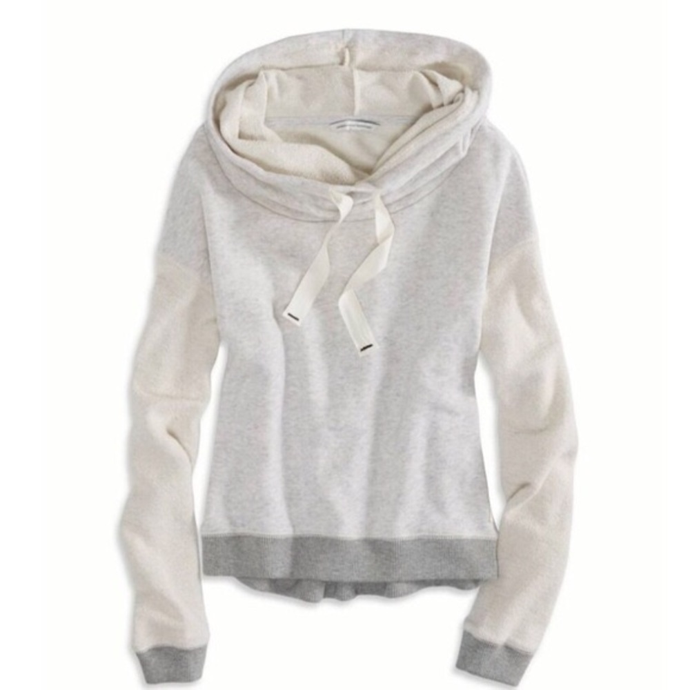 American Eagle Grey Cowl Neck Hoodie